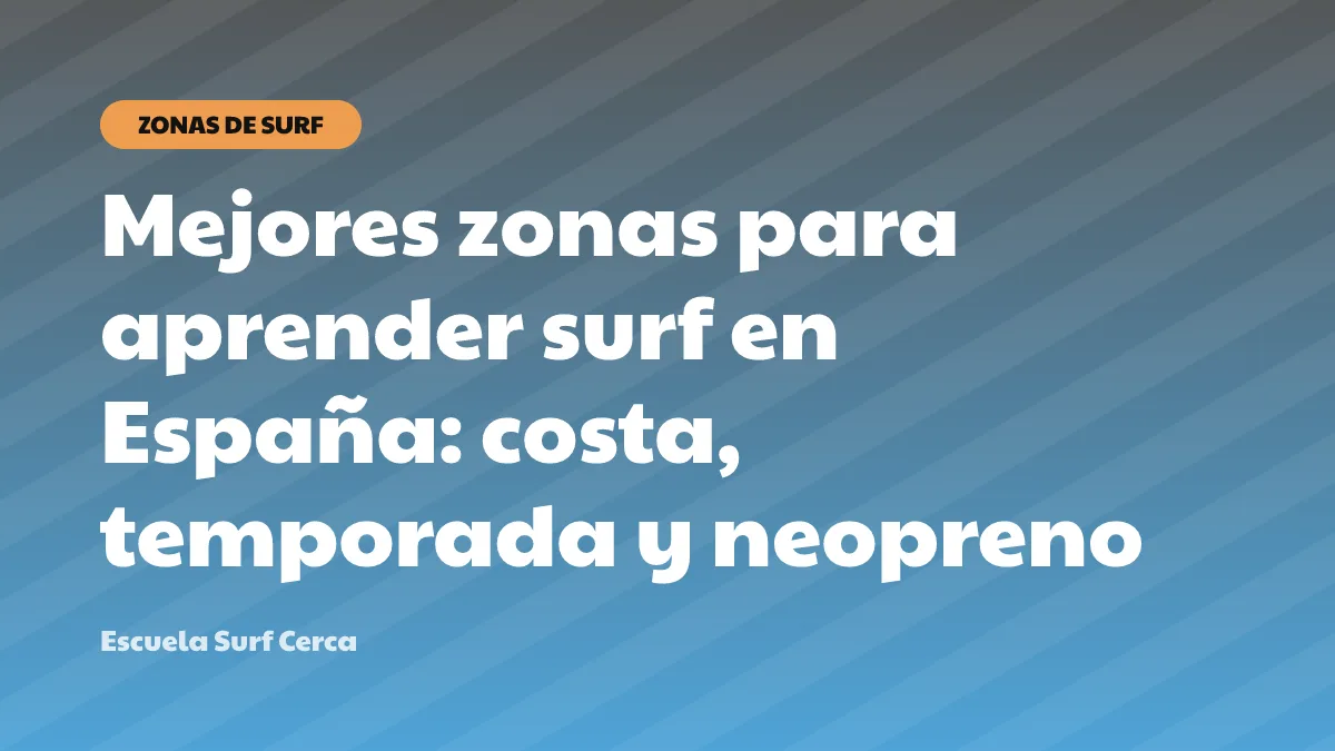 Mejores zonas para aprender surf en España: costa, temporada y neopreno